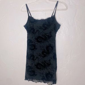 MINIDRESS WITH VELVET DRAGONS 🐉